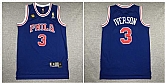 76ers 3 Allen Iverson Blue 10th Anniversary Mesh Swingman Jersey,baseball caps,new era cap wholesale,wholesale hats